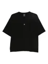 Peuterey Cropped T-shirt In Black