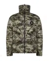 Peuterey Camouflage Puffer Jacket With High Collar In Multi