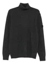 Peuterey Dark Grey Finely Knit Sweater In Gray