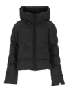Peuterey Dark Grey Hooded Short Down Jacket In Gray