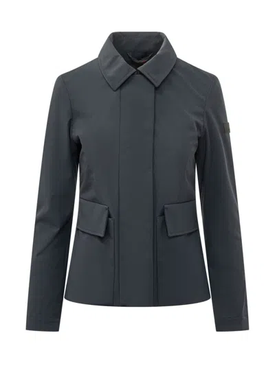 Peuterey Dark Grey Shirt Collar Jacket In Gray