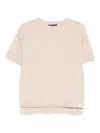 Peuterey Daumas Cable-knit Short-sleeve T-shirt In Brown