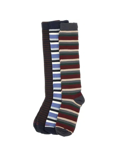 Peuterey Donatello Striped Socks (set Of Three) In Multi