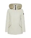 Peuterey Donnet Kl Fur Down Jacket In Dove Grey In Neutral