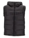 Peuterey Donoma Linear Quilted Hooded Gilet In Black