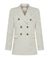 Peuterey Double-breasted Blazer With Jewel Buttons In Natural Color