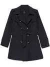 Peuterey Double-breasted Blue Coat With Metallic Buttons