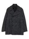 Peuterey Double-breasted Checked Coat In Black