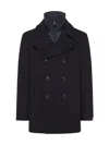 Peuterey Double-breasted Jacket With Bib In Black