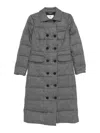 Peuterey Single-breasted Padded Coat In Gray