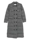 Peuterey Single-breasted Padded Coat In Gray