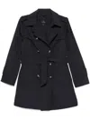Peuterey Double-breasted Blue Coat With Metallic Buttons