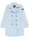 Peuterey Sky Blue Parka With Double-breasted Front In Blue