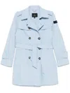 Peuterey Sky Blue Parka With Double-breasted Front