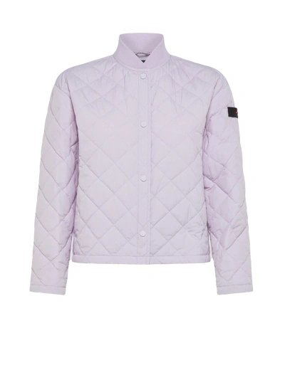 PEUTEREY LILAC QUILTED DOWN JACKET WITH BUTTONS
