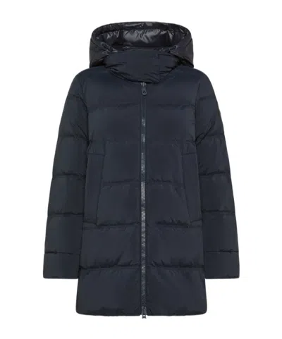 Peuterey Down Jacket With Contrasting Hood In Blue