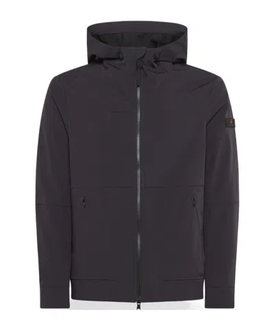 Peuterey Drawstring Zip-up Jacket In Black