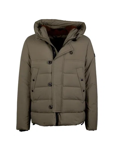Peuterey Eddie Hooded Padded Jacket In Gray