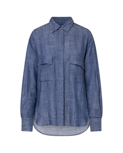 Peuterey Elegant Mini Shirt For Women In Marine