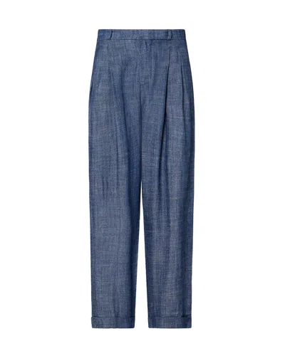 Peuterey Multicolor Cotton-blend Straight-leg Pants In Blue