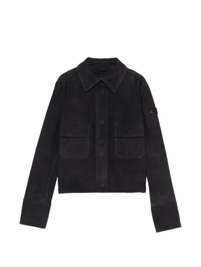 Peuterey Era Suede Pocket Jacket In Black