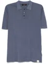 Peuterey Polo Classica In Tricot Di Cotone In 蓝色
