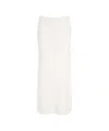 Peuterey Fitted Wool Midi Skirt With A-line Silhouette In White