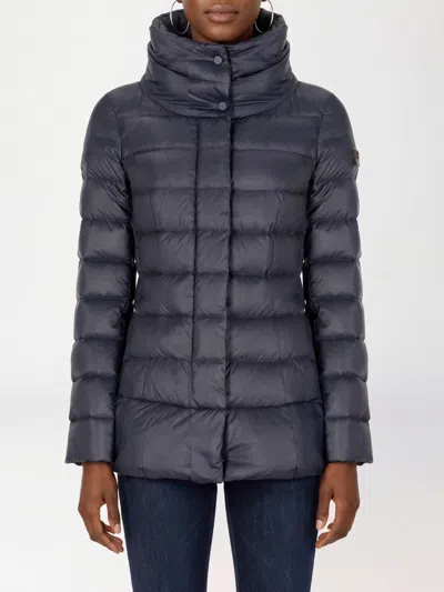 Peuterey Flagstaff Quilted Water-repellent Short Puffer Jacket With High Neck In Blue