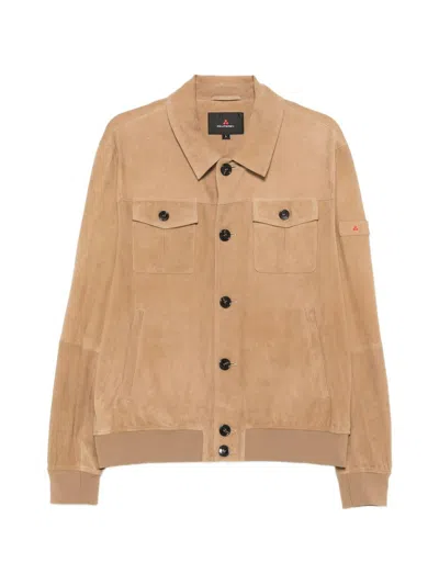 Peuterey Giacca Destiny In Pelle Scamosciata  In Brown