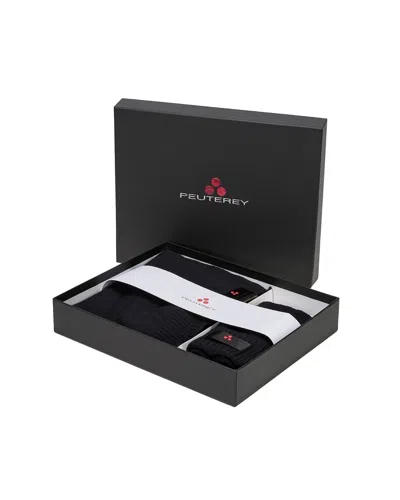Peuterey Gift Set Sciarpa E Berretto Blu Grafite In Blue