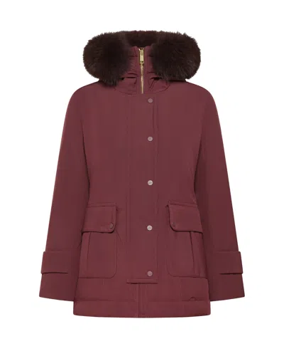 Peuterey Giubbino Buriram Srtr Grs Fur Rosso Prugna In Burgundy