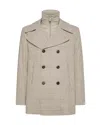 Peuterey Double-breasted Check-print Coat In Multi