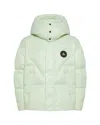 Peuterey Giubbino Puffer Lucido Con Cappuccio Verde In Green