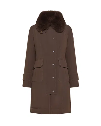 Peuterey Giubbino Rakid Srtr Grs Fur Chicory Coffee In Brown