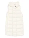 Peuterey Long Padded Gilet With Hood In White