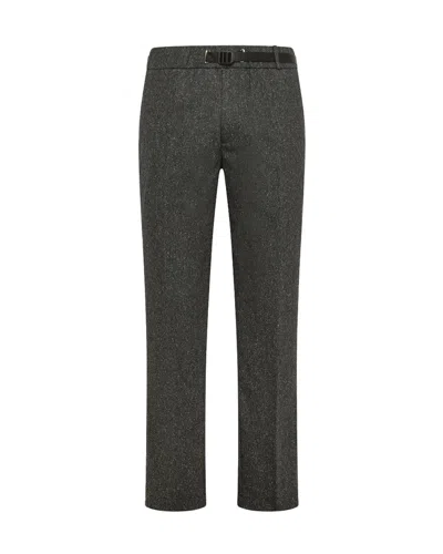 PEUTEREY GRAY WOOL TWILL PANTS