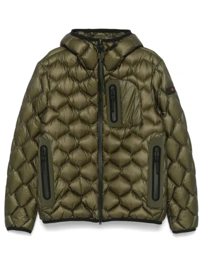 PEUTEREY Green quilted 'Weiwei' short down jacket PEUTEREY