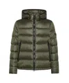 Peuterey Green Ripstop Nylon Down Jacket With Quilted Design