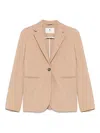 Peuterey Grimsey Blazer Je In Brown Milano Stitch In Neutrals