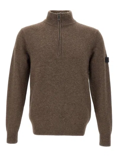 Peuterey Half-zip Sweater In Brown