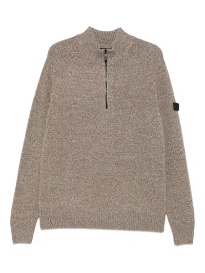Peuterey Half-zip Sweater In Brown