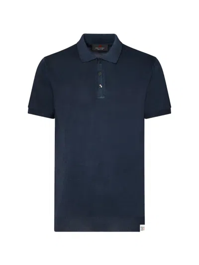 Peuterey Half-button Polo Shirt In Blue