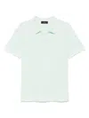 Peuterey Mint Green Polo Shirt With Contrasting Trim In Blue