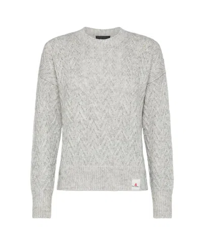 Peuterey Chic Herringbone Sweater For Women In Gray