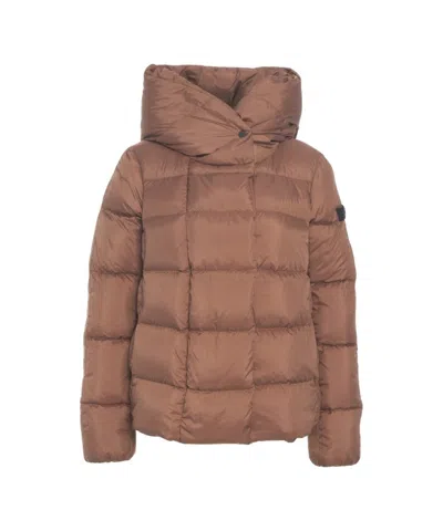 PEUTEREY HIGH-NECK DOWN JACKET WITH FOLD-OVER COLLAR