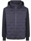 Peuterey Hooded Panelled Jacket In Blue