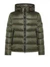 Peuterey Green Ripstop Nylon Down Jacket With Quilted Design In Verde