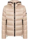 Peuterey Logo-patch Padded Jacket In Beige