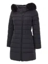Peuterey Hooded Down Coat In Blue