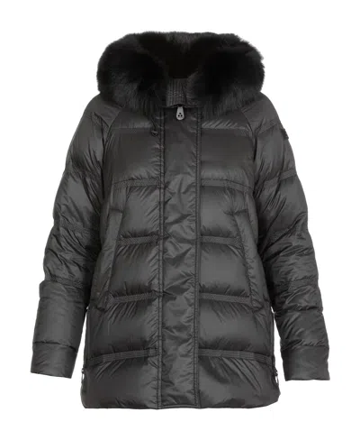 Peuterey Hooded Down Jacket In Black